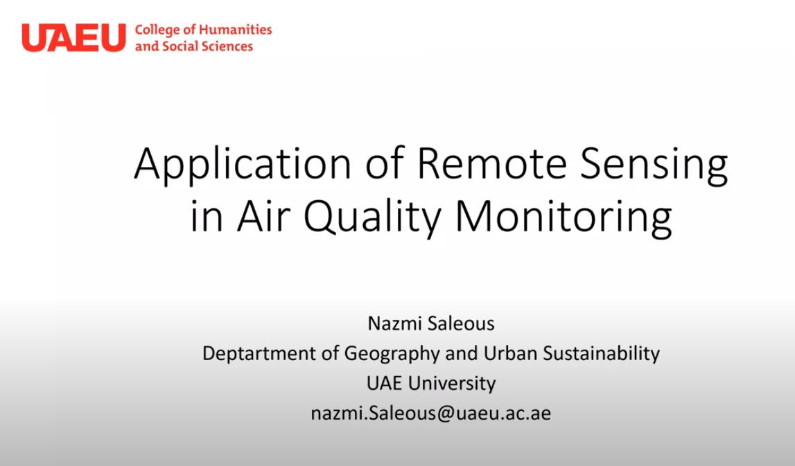 Applications of Remote Sensing to Air Quality Monitoring