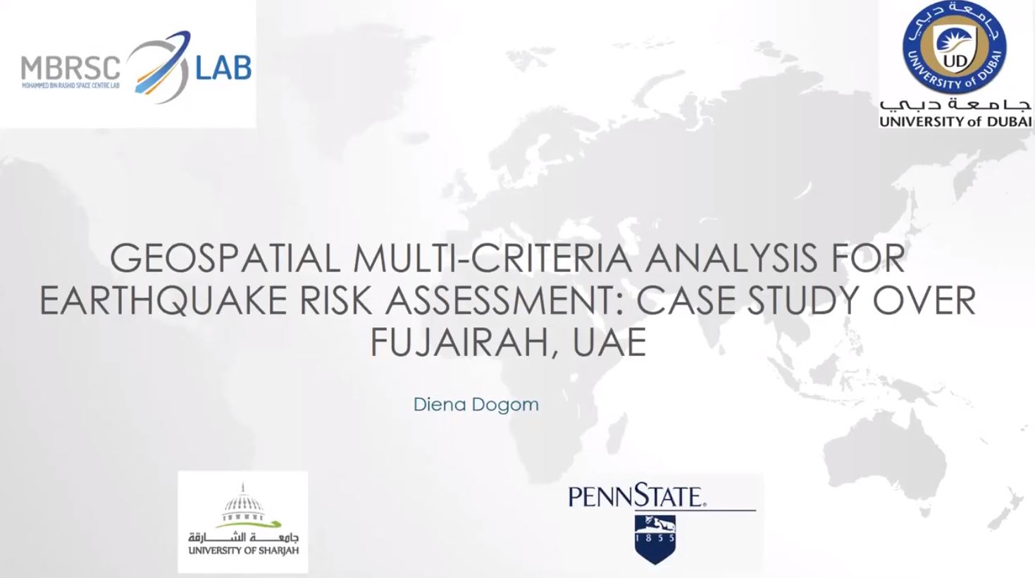 Geospatial Multicriteria Analysis for Earthquake Risk Assessment: Case Study over Fujairah, UAE